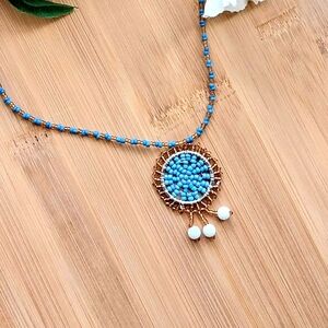 1PC Beautiful Kenyan Beaded Sunset Necklace